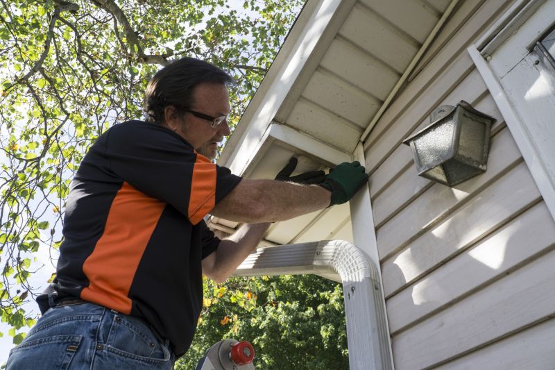 Vinyl Siding Repair Technician at Work